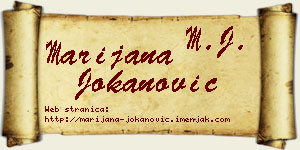 Marijana Jokanović vizit kartica